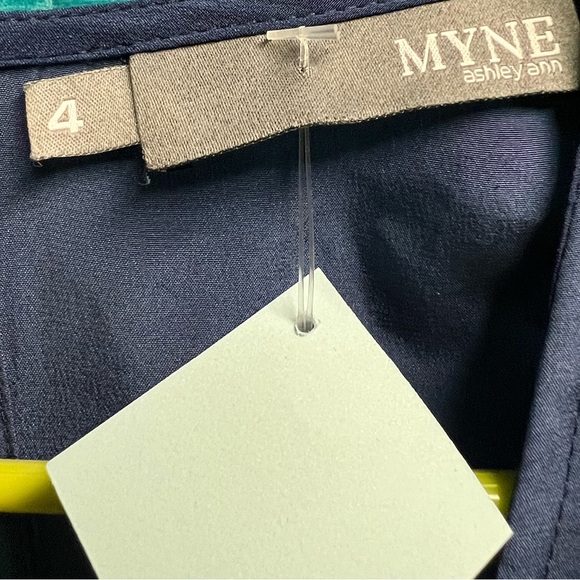 Myne Ashley Ann navy blue maxi dress, Sz 4! - Picture 3 of 3